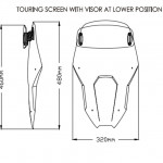 Túra plexi dupla légterelővel HONDA CRF1100L AFRICA TWIN (2020-) kép