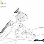 Túra plexi plusz légterelővel,Puig Honda CB1300S (2005-2013) kép