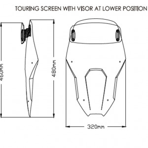 Túra plexi dupla légterelővel HONDA CRF1100L AFRICA TWIN (2020-) kép