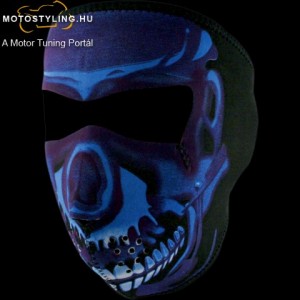 Blue Chrome Skull arcmaszk kép
