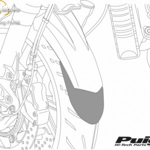 Első sárvédő toldat, Puig Triumph TIGER EXPLORER 1200 XC (2016) kép