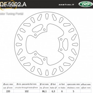 Féktárcsa DF.5002 A kép