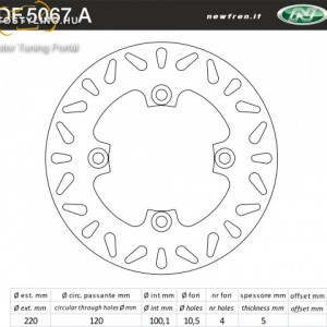 Féktárcsa DF.5067 A kép