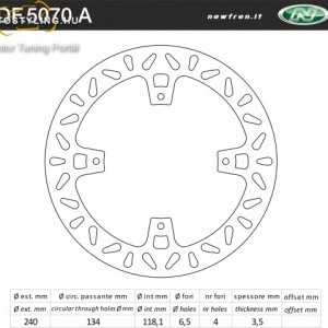 Féktárcsa DF.5070 A kép