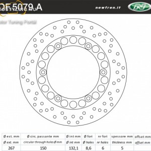 Féktárcsa DF.5079 A kép