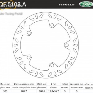 Féktárcsa DF.5108 A kép