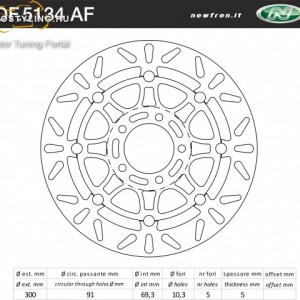 Féktárcsa DF.5134 AF kép