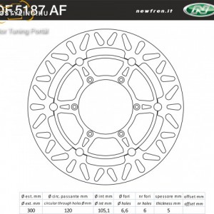 Féktárcsa DF.5187 AF kép