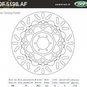 Féktárcsa DF.5198 AF kép