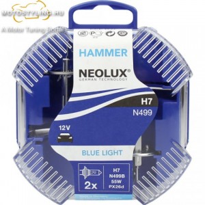 IZZÓ 12V H7 55W HAMMER NEOLUX BLUE LIGHT kép